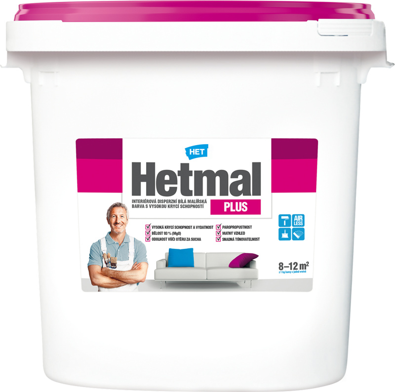 Malba interiérová HET Hetmal Plus bílá 40 kg