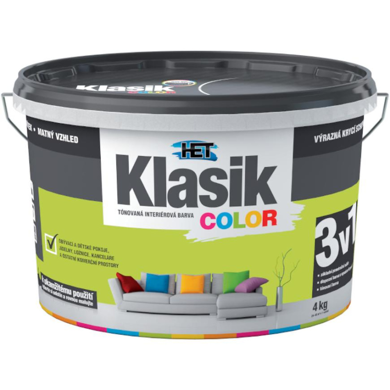Malba interiérová HET Klasik Color zelený limetkový 4 kg