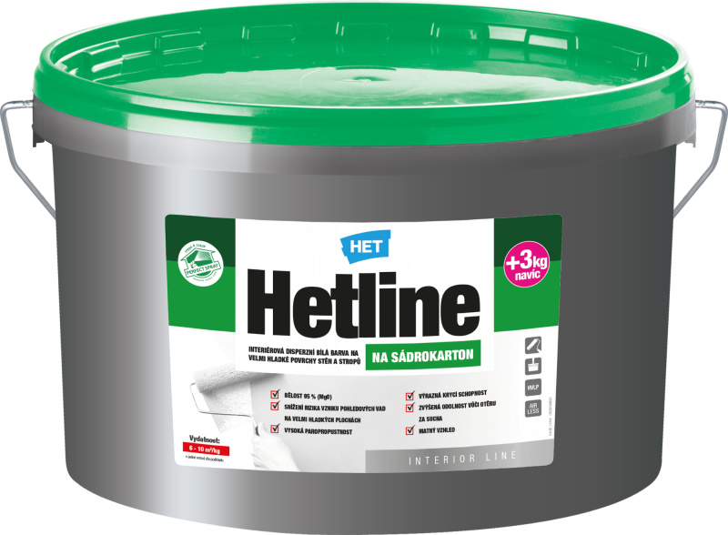 Malba interiérová HET Hetline bílá 15+3 kg