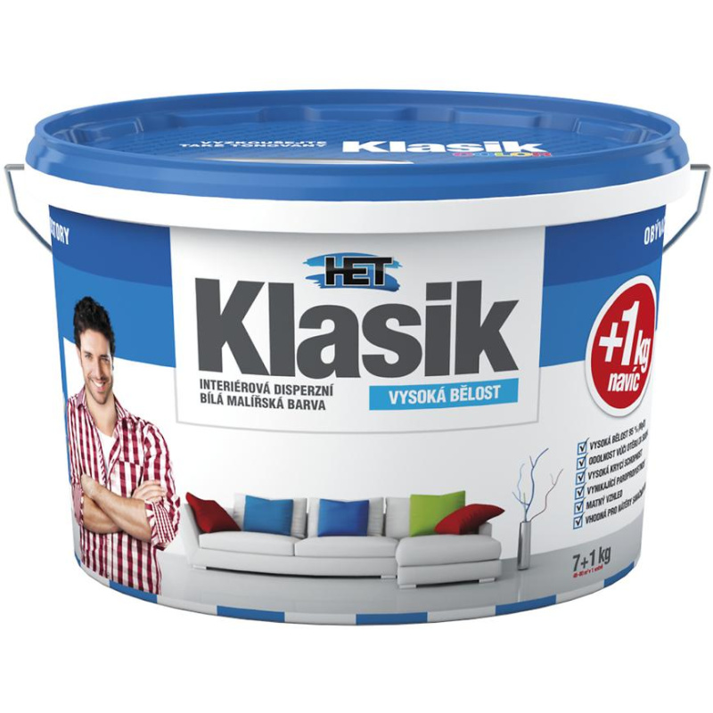 Malba interiérová HET Klasik bílá 7+1 kg