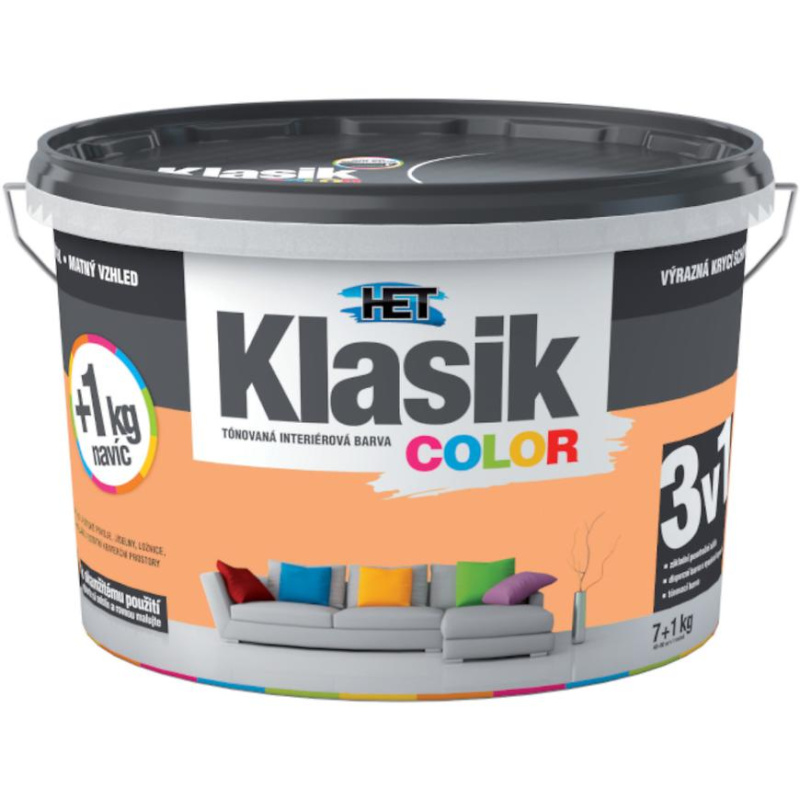 Het Klasik Color 0777 meruňkový 7+1kg + akrylátový tmel HET 400g zdarma
