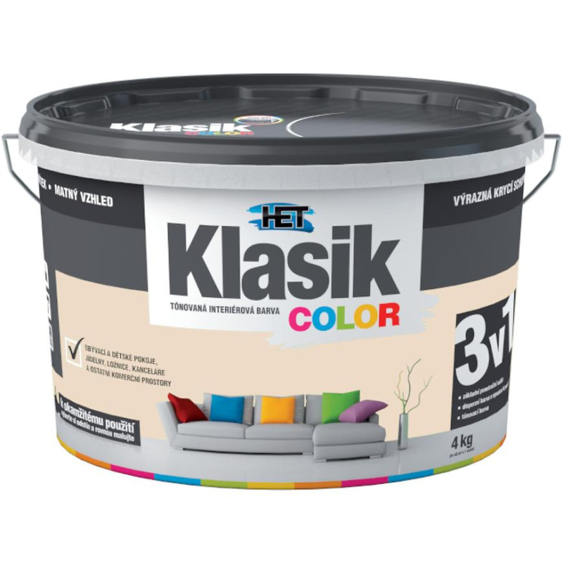 Malba interiérová HET Klasik Color béžový kávový 4 kg