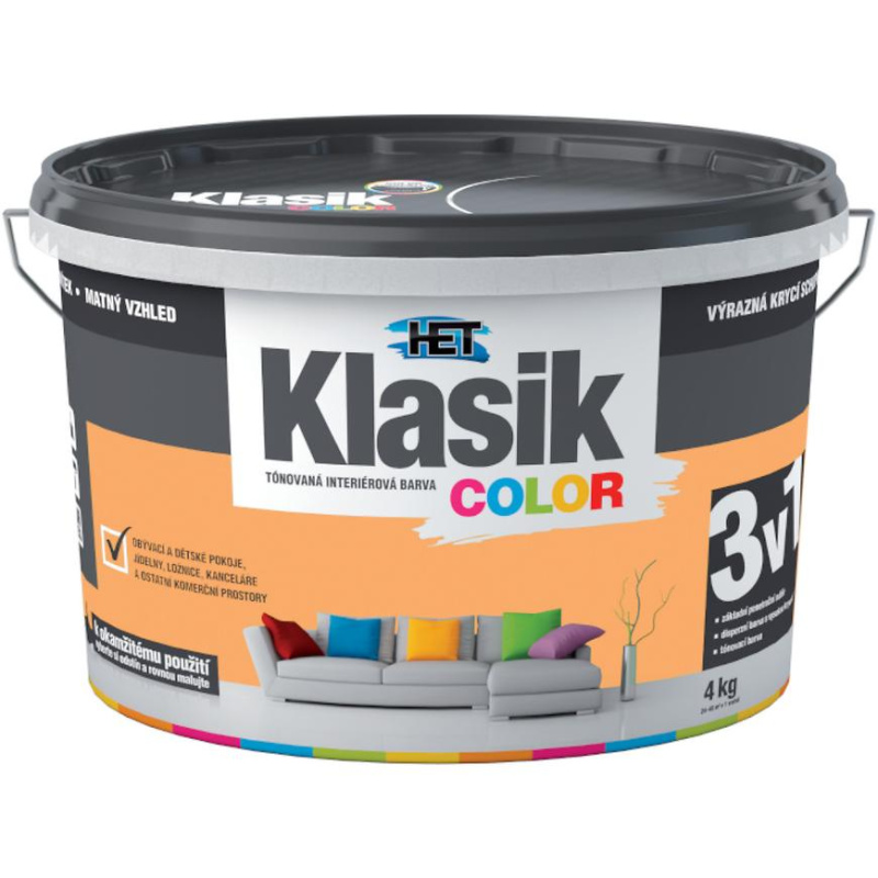 Malba interiérová HET Klasik Color meruňkový 4 kg