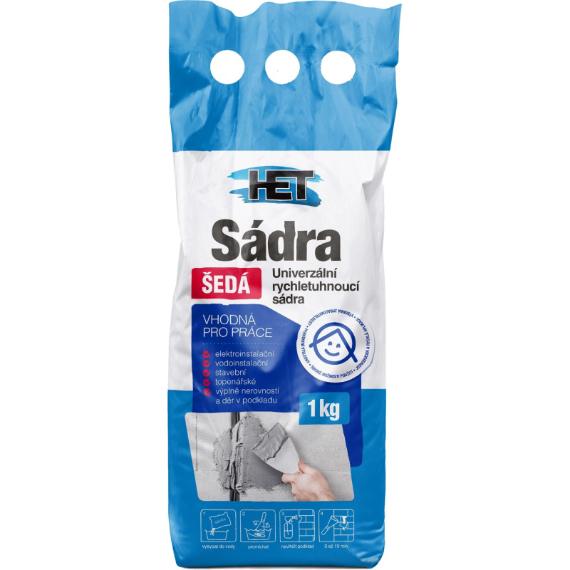 HET Sádra šedá 1 kg