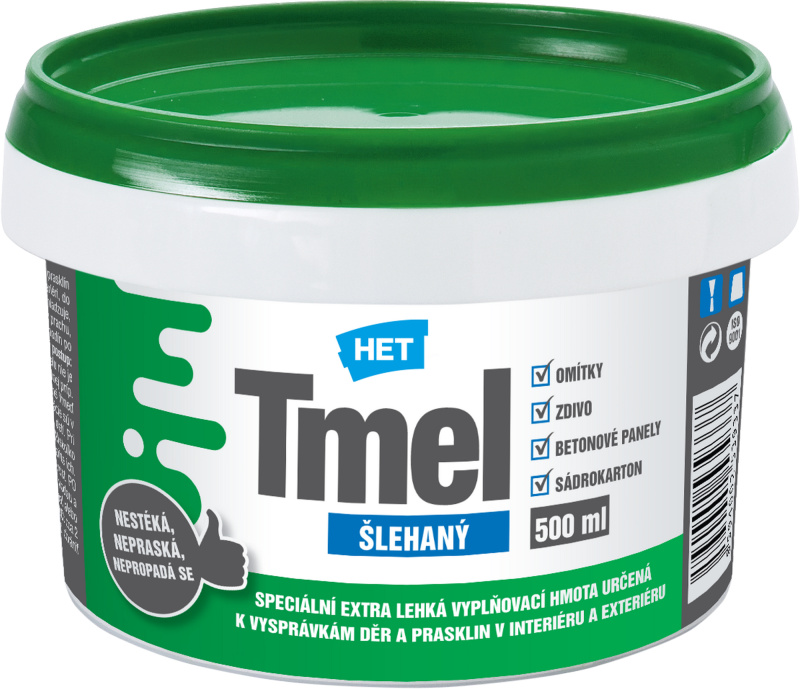 Tmel šlehaný, lehčený HET bílý 0,5 l