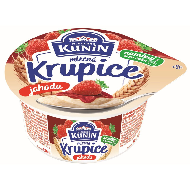 Mlékárna Kunín Mléčná krupice jahoda