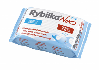 RYBILKA Neo s panthenolem dětské vlhčené ubrousky 72 kusů