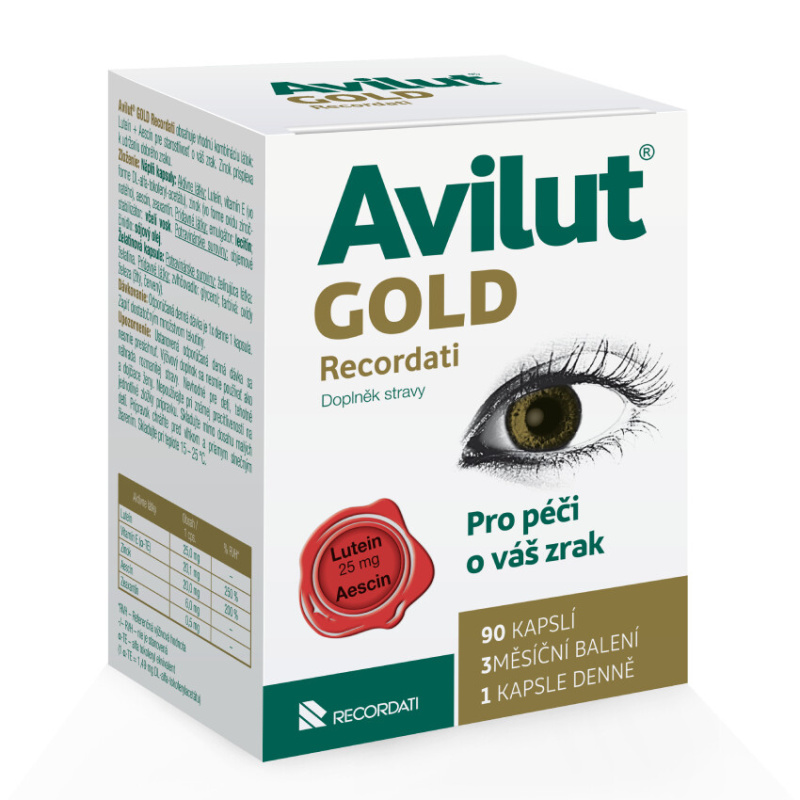 AVILUT Gold Recordati 90 kapslí