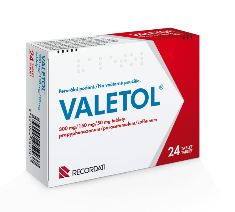 VALETOL 300MG/150MG/50MG Tableta 24