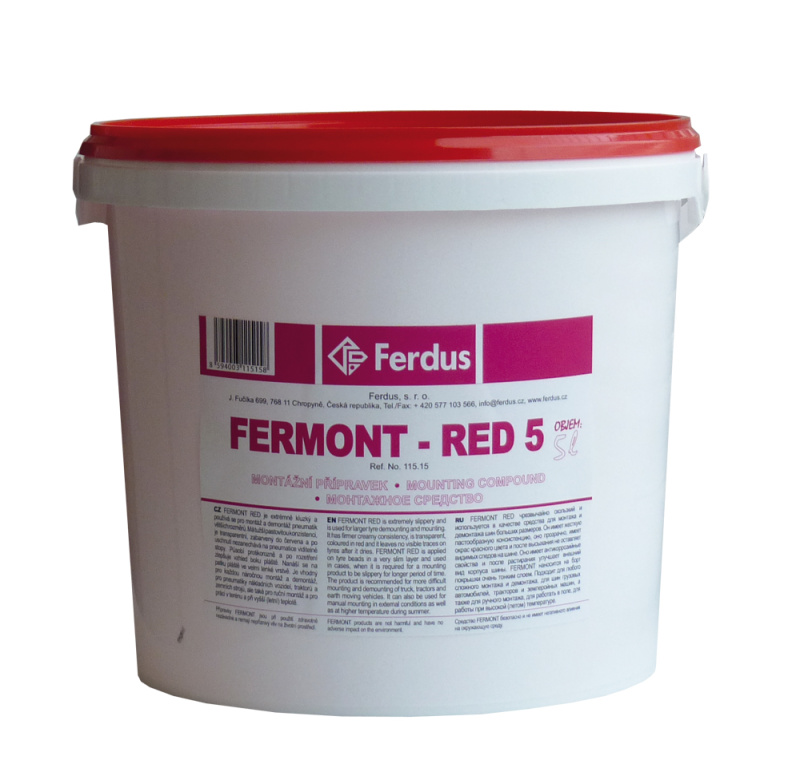 Montážní pasta na pneumatiky FERMONT RED, 5 l - F11515