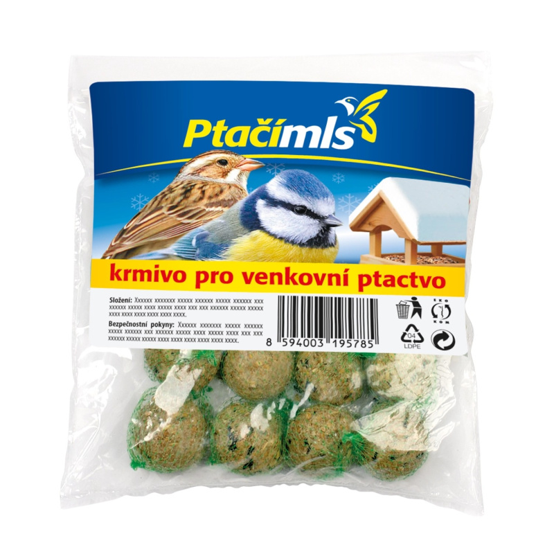 Ptačímls Lojové koule 20 x 90 g, 20 ks