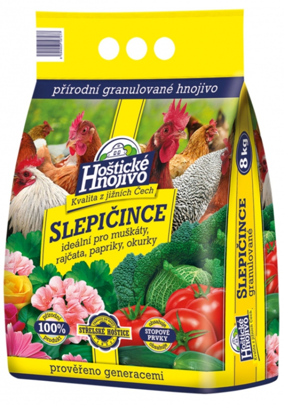 Forestina s.r.o. Hoštické hnojivo - slepičince granulované 8 kg