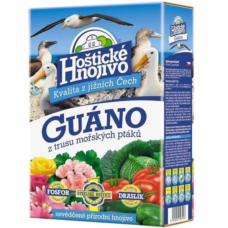 Forestina s.r.o. Hoštické hnojivo - GUÁNO granulované 1 kg