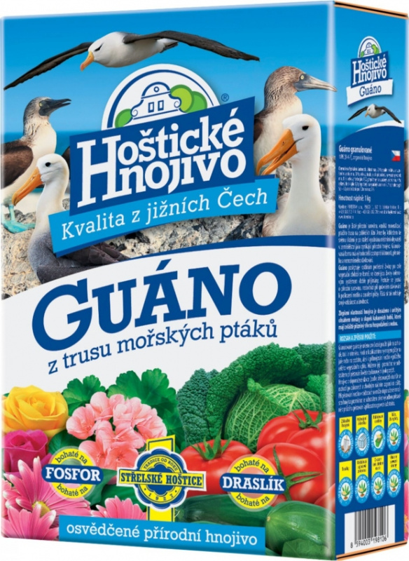 Forestina s.r.o. Hoštické hnojivo - GUÁNO granulované 1 kg