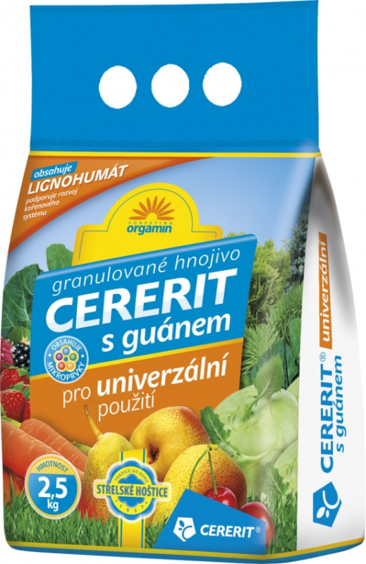 Forestina s.r.o. Granulované hnojivo CERERIT s guánem univerzální 2,5 kg