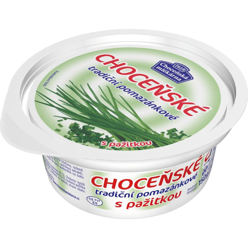 Choceňská mlékárna Choceňské tradiční pomazánkové s pažitkou