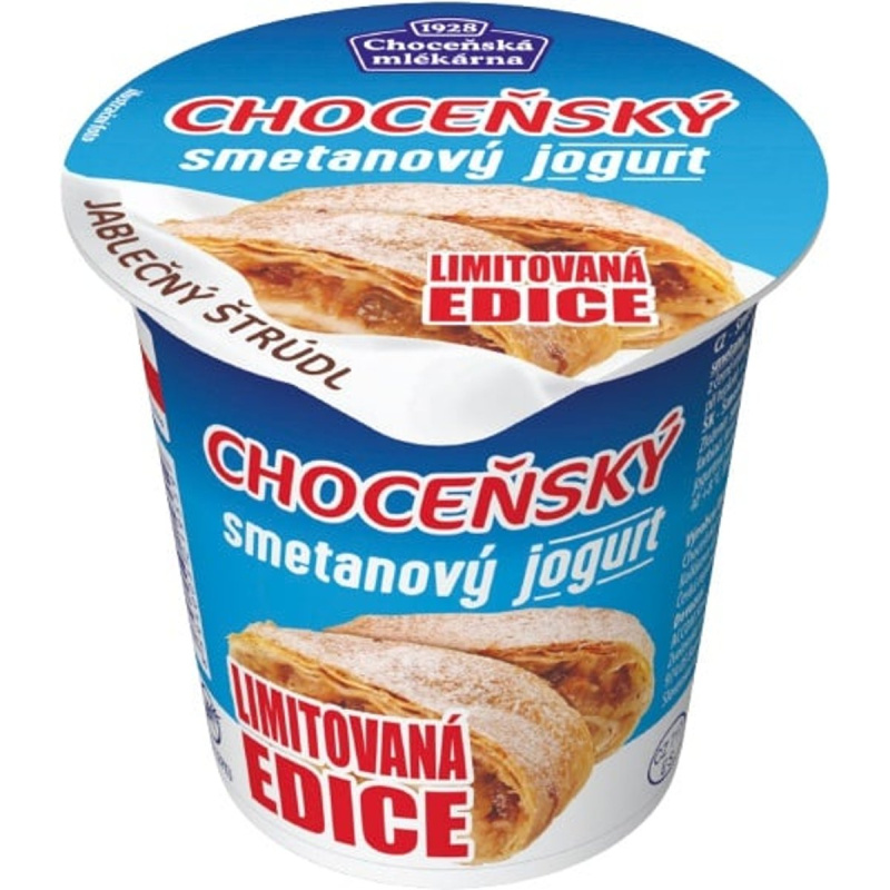 Choceňská mlékárna Choceňský smetanový jogurt jablečný štrúdl