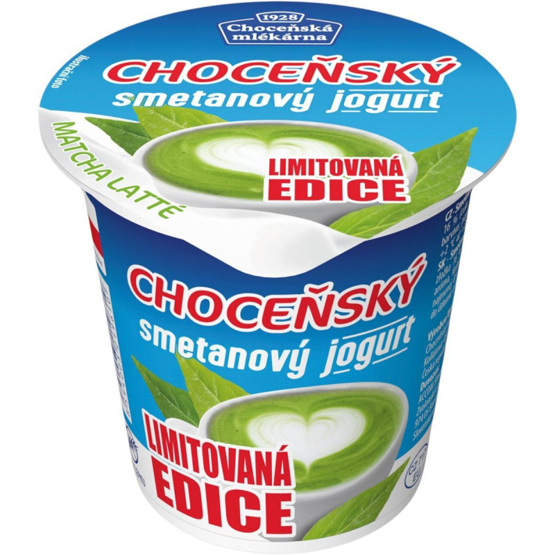Choceňská mlékárna Choceňský smetanový jogurt matcha latte