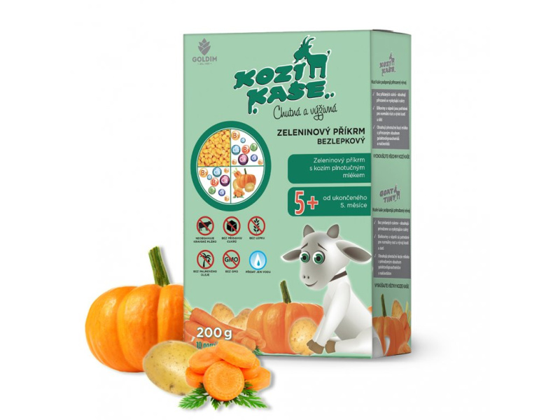 Kozí kaše Zeleninový příkrm 5m+ 200 g