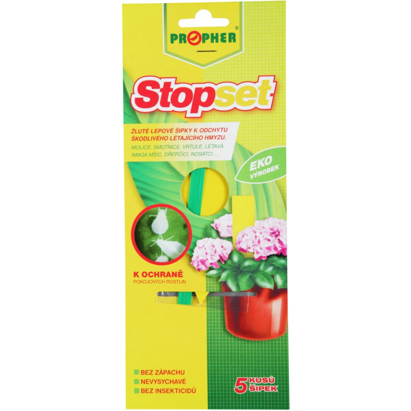Propher Stopset Lepové šipky žluté 14x5 cm