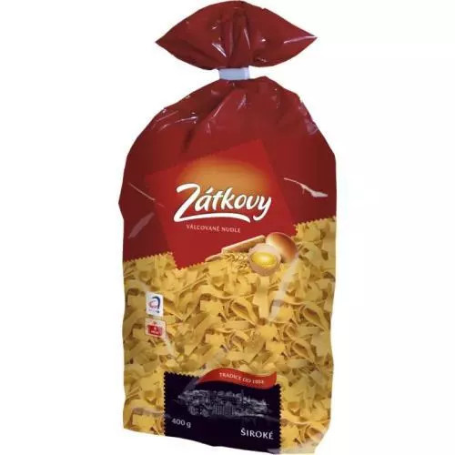 Zátka válcované vaječné 400g široké nudle