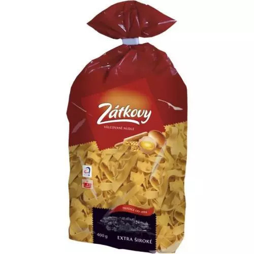 Zátka válcované vaječné 400g extra široké nudle