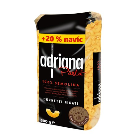 adriana Těstoviny kolínka střední semolinové 600 g