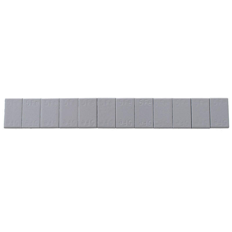 Ocelové samolepící vyvažovací závaží 12 x 5 g, šedé - F1362