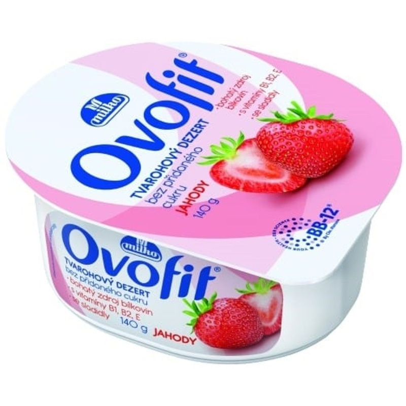 Milko Ovofit dezert jahodový