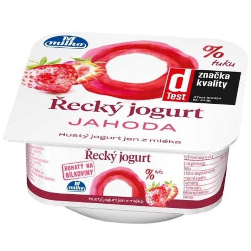 Milko Řecký jogurt 0 % jahoda