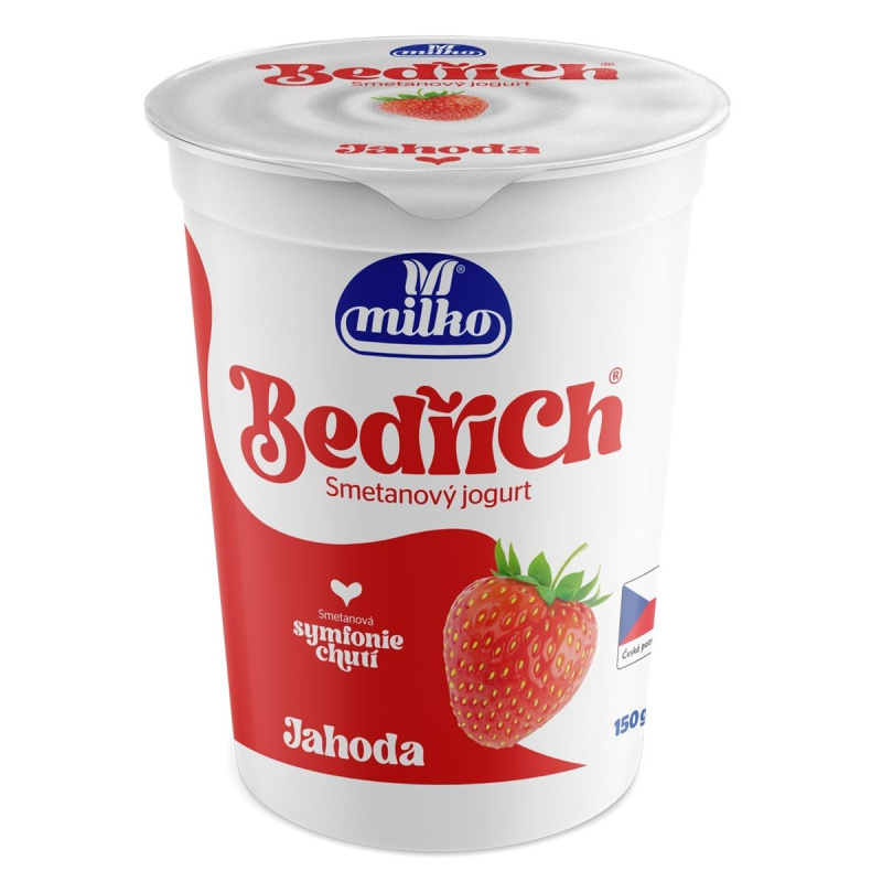 Milko Bedřich smetanový jogurt jahoda 10 %