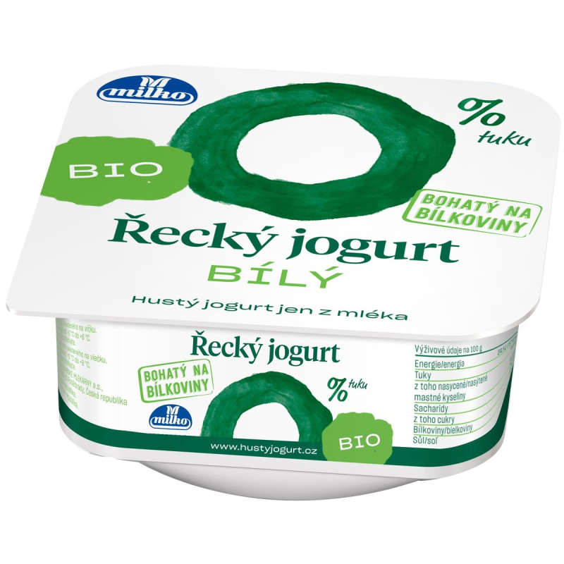 Milko BIO Řecký jogurt bílý 0 %