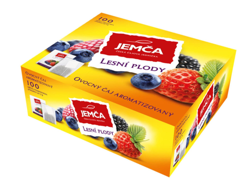 Ovocný čaj Jemča  - gastro, Viatex, lesní plody, 100x 2 g