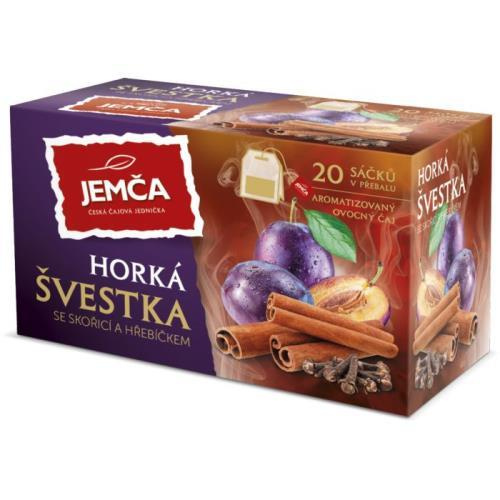 Ovocný čaj Jemča - horká švestka se skořicí a hřebíčkem, 20 x 2 g