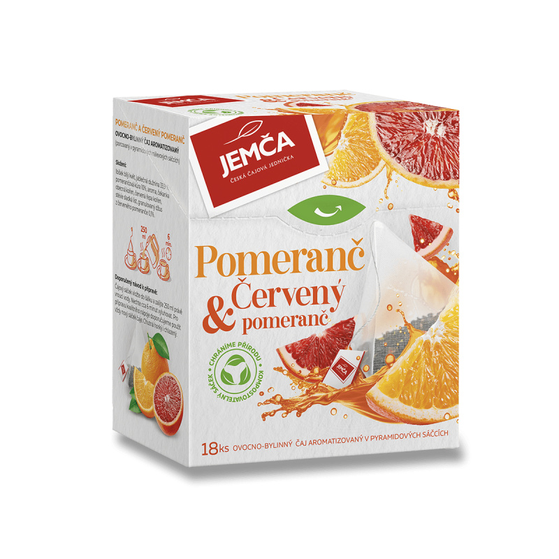 Jemča - ovocný čaj - pomeranč a červený pomeranč