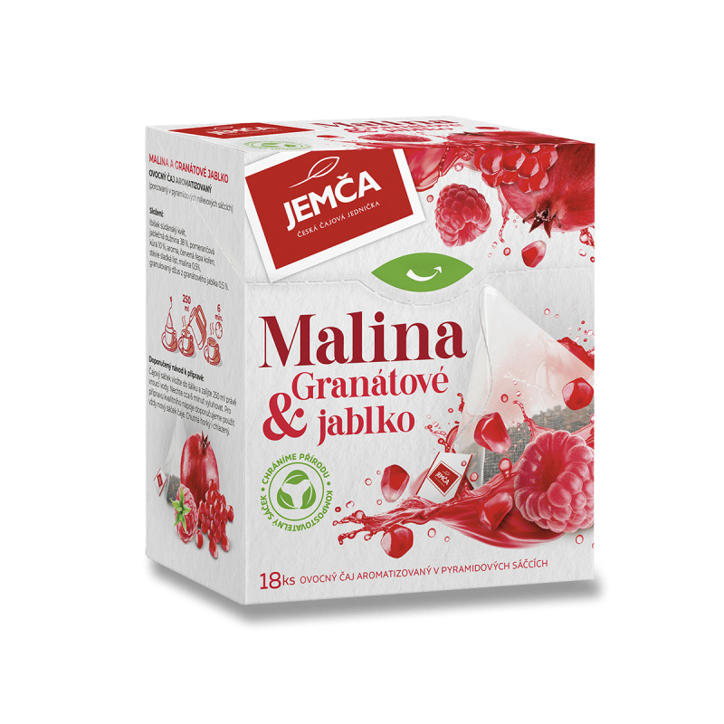 Jemča - ovocný čaj - malina a granátové jablko