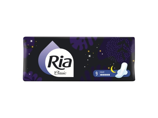 Ria Classic Night Dámské vložky dlouhé s křidélky 9 ks