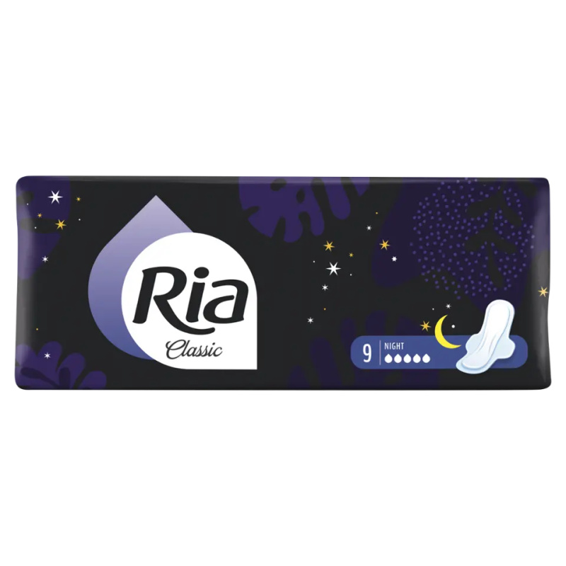 Ria Classic Night Dámské vložky dlouhé s křidélky 9 ks