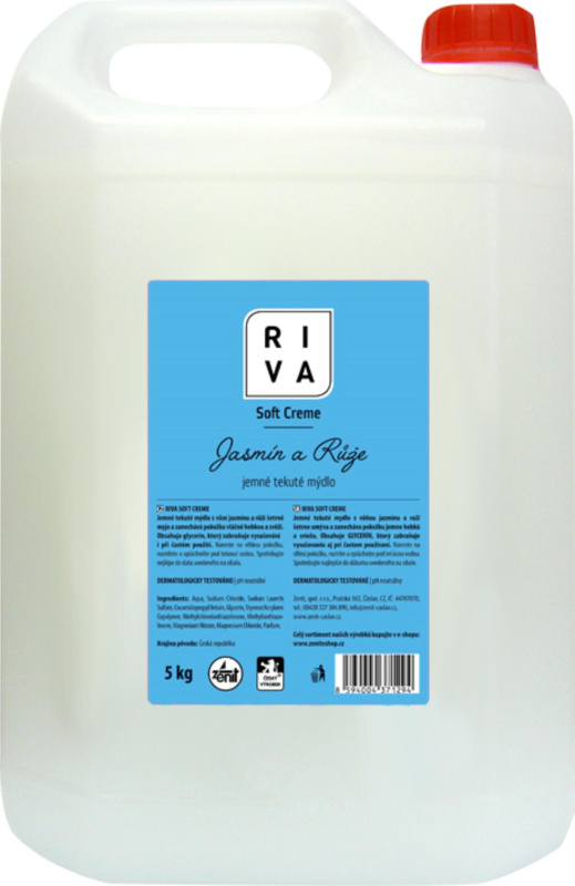 Tekuté mýdlo Riva Soft, bílé, 5 l