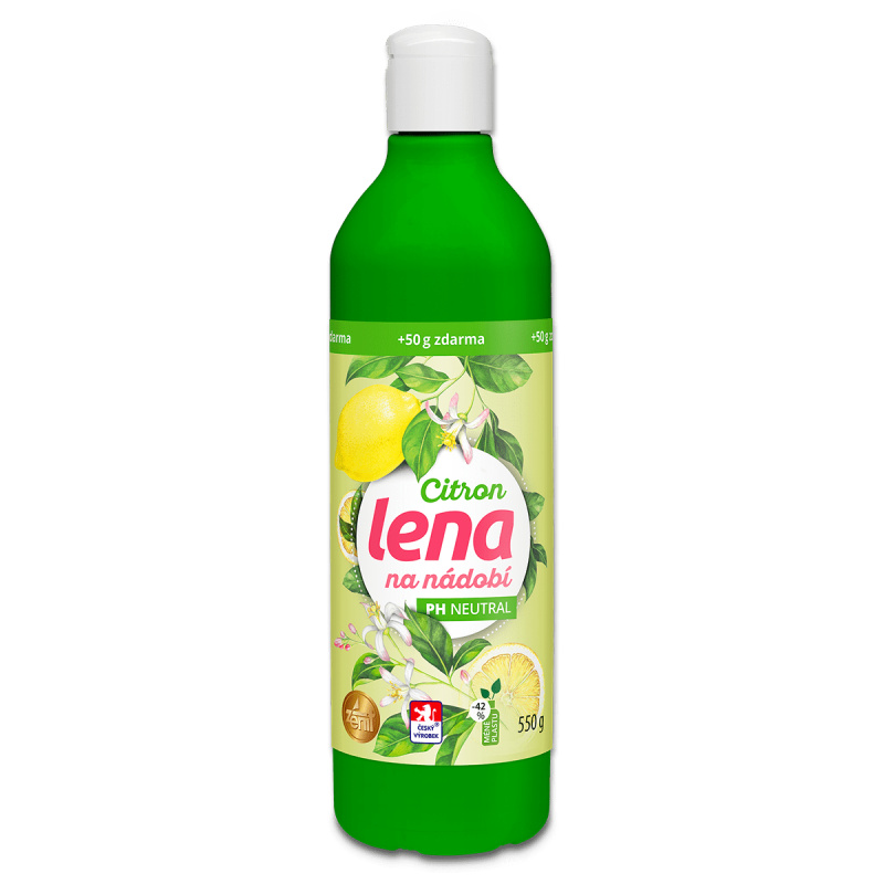 Prostředek na nádobí Lena - citron, 550 g
