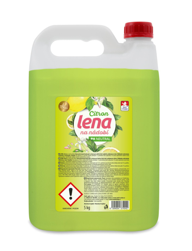 Prostředek na nádobí Lena - citron, 5 kg