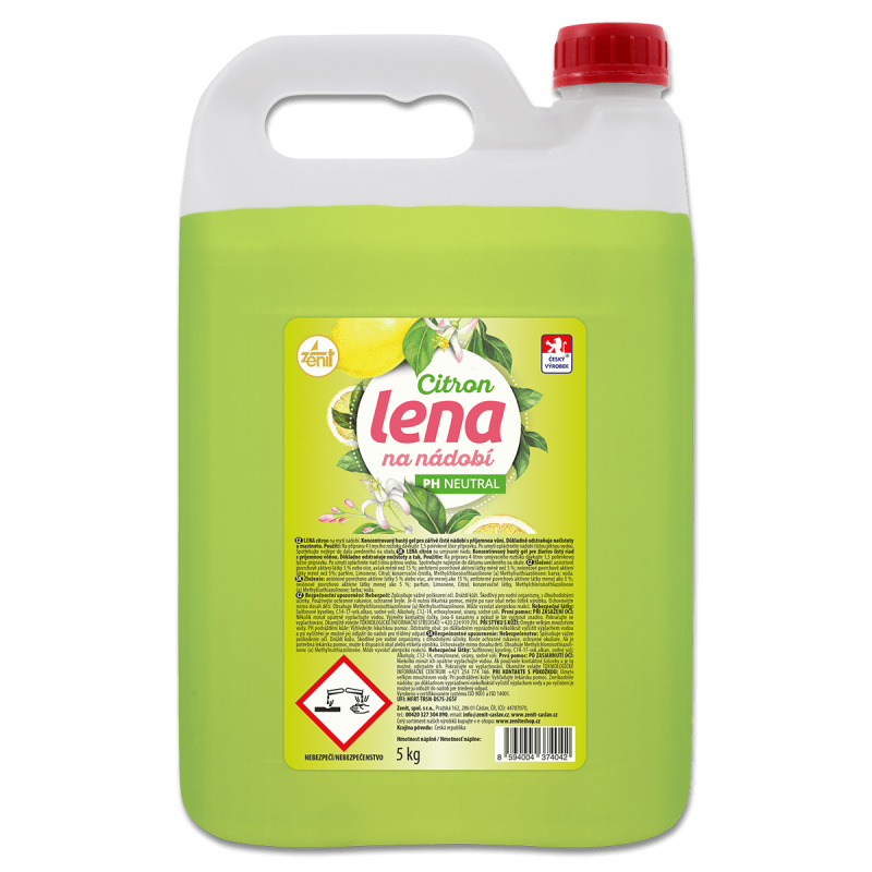 Prostředek na nádobí Lena - citron, 5 kg