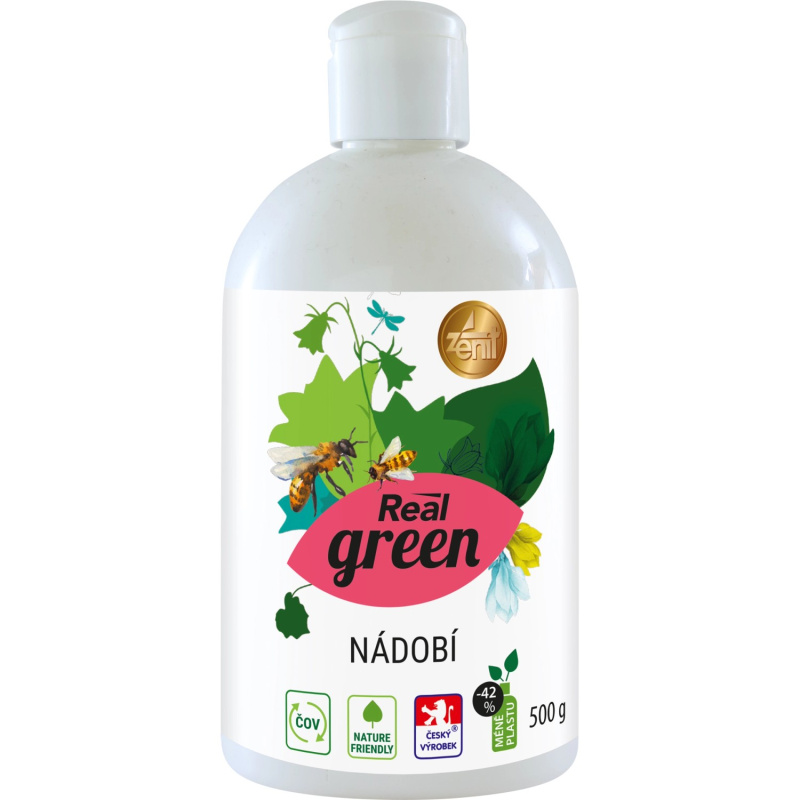 Prostředek na mytí nádobí Real green clean - 500 g