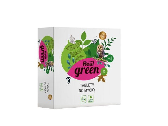 Real green - ekologické čisticí prostředky - tablety do myčky, 40 tablet