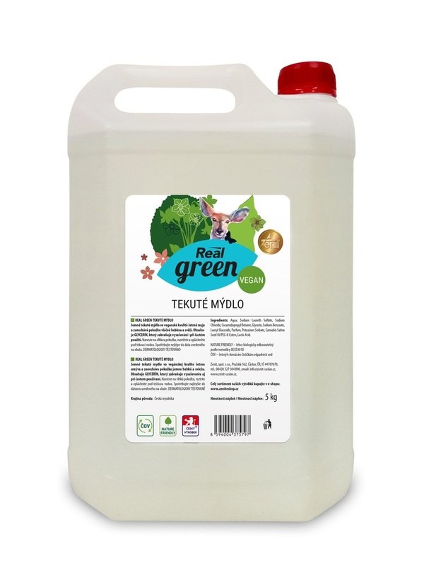 Real green - tekuté mýdlo - 5 kg