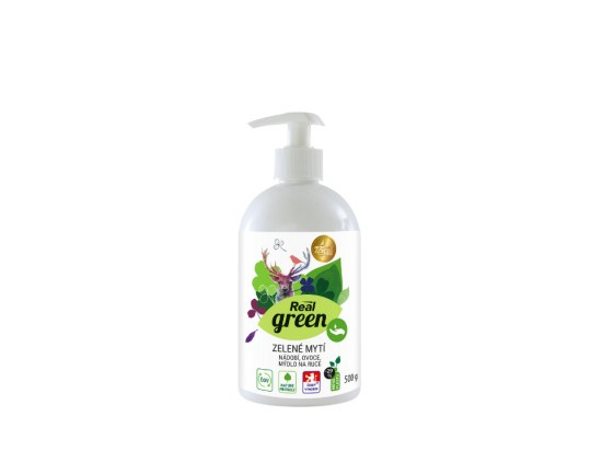 Prostředek na nádobí a ruce Real green - 500 g