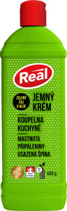 Real jemný krém - čisticí krém - zelený čaj a aloe, 600 g