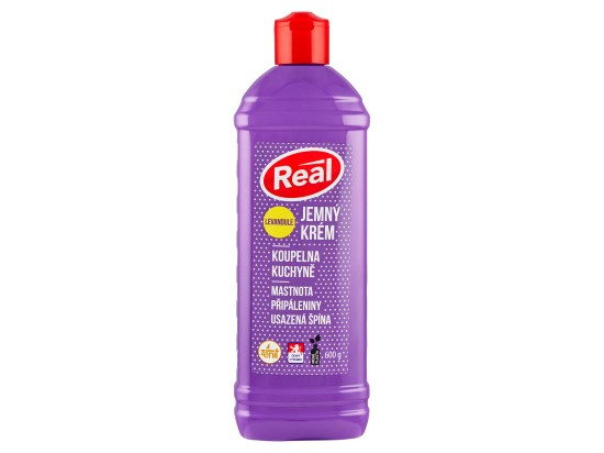 Čisticí tekutý krém Real - levandule, 600 g