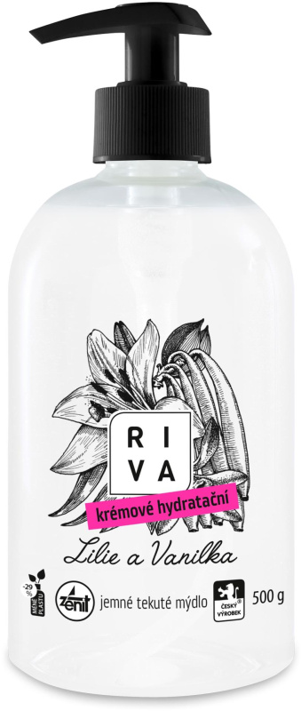 Krémové hydratační mýdlo Riva - lilie, 500 g