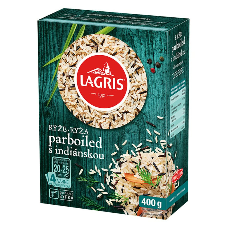 Lagris Rýže parboiled s indiánskou rýží (varné sáčky)